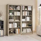 Libreria aperta a 5 ripiani marrone, alta 180 cm, da terra, montaggio da 1 persona