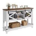 43.3 Narrow Console Table C White 2-Tier Entryway Table (for Living Room/Hallway)