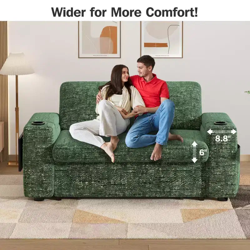 Divano letto trasformabile 3-in-1 in ciniglia e velluto a coste beige/grigio/verde, 2 posti