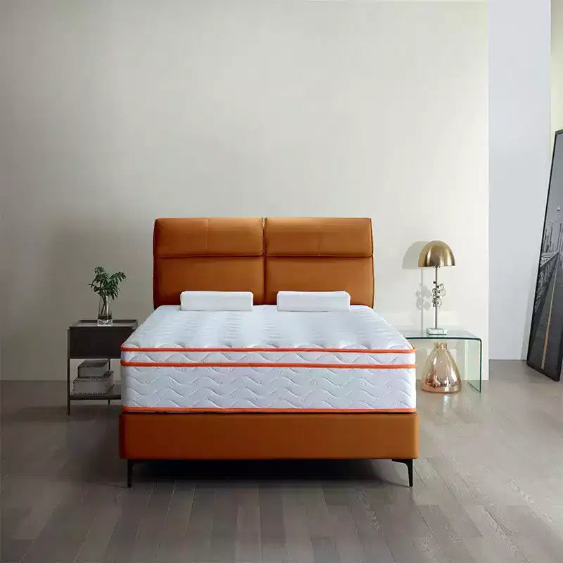 Materasso ibrido bianco medio rigido con molle insacchettate e memory foam, 1 persona