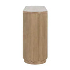 Tavolo Console Ovale Stretto Nero / Marrone / Naturale, Tavolo d'Appoggio per Ingresso Monouso
