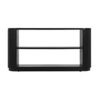 Tavolo Console Ovale Stretto Nero / Marrone / Naturale, Tavolo d'Appoggio per Ingresso Monouso