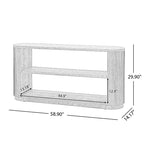 Tavolo Console Ovale Stretto Nero / Marrone / Naturale, Tavolo d'Appoggio per Ingresso Monouso
