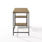 Scrivania per computer in legno di betulla marrone con cassetto, monoposto, 56"L