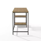 Scrivania per computer in legno di betulla marrone con cassetto, monoposto, 56"L