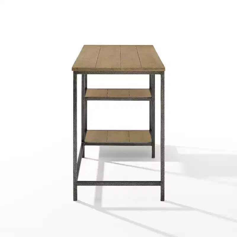 Scrivania per computer in legno di betulla marrone con cassetto, monoposto, 56"L