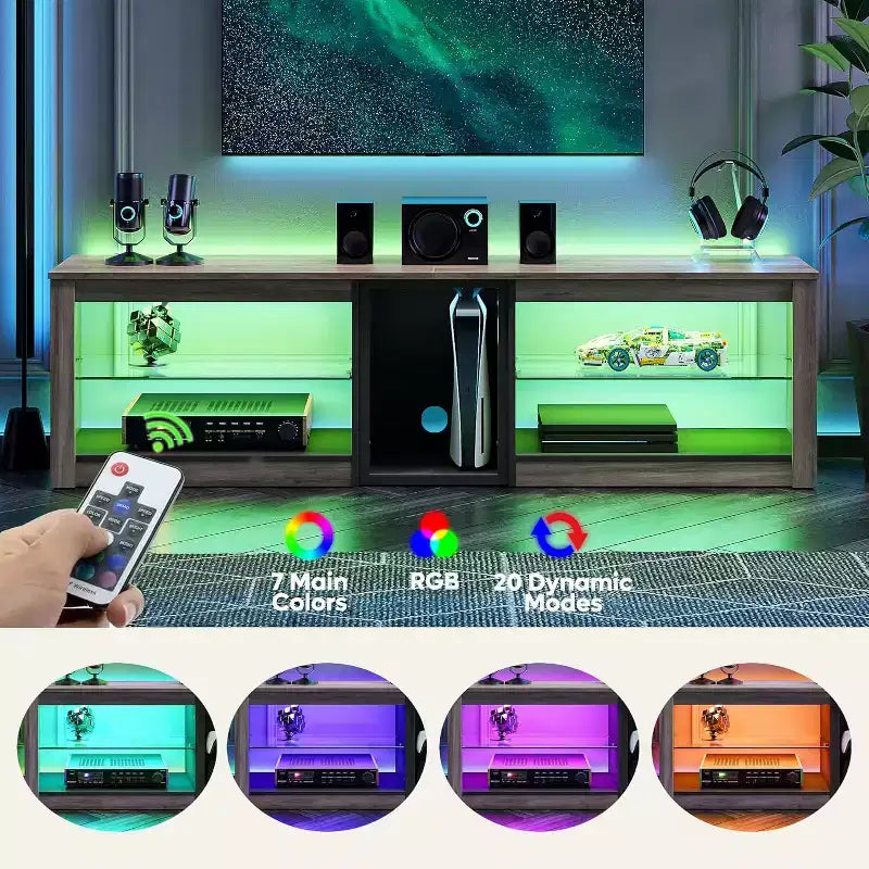 Mobile TV con Luci LED, Consolle da 63" per TV fino a 70"