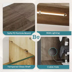 Mobile TV con Luci LED, Consolle da 63" per TV fino a 70"
