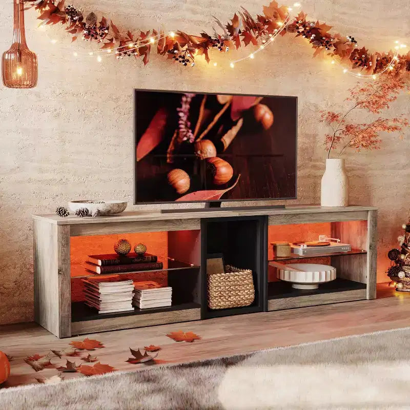 Mobile TV con Luci LED, Consolle da 63" per TV fino a 70"
