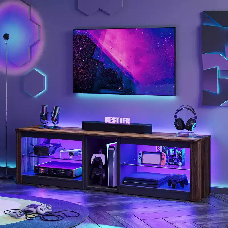 Mobile TV con Luci LED, Consolle da 63" per TV fino a 70"