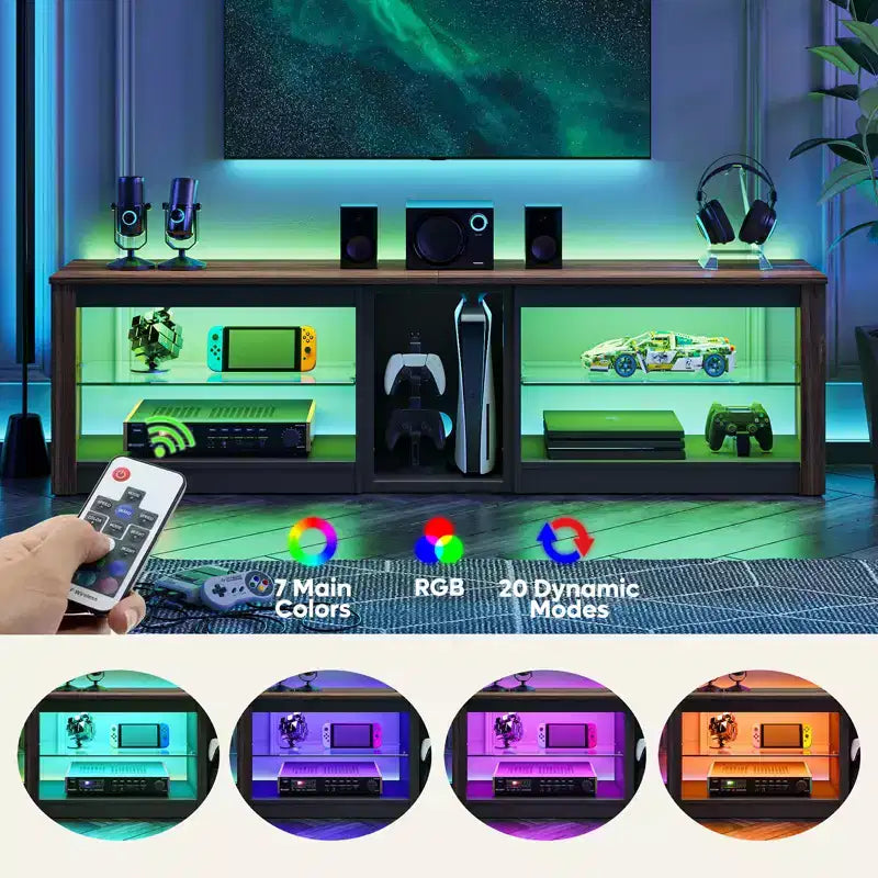 Mobile TV con Luci LED, Consolle da 63" per TV fino a 70"