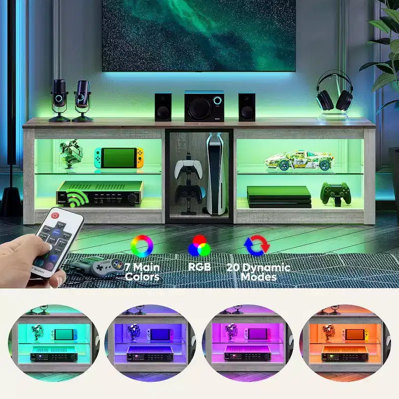Mobile TV con Luci LED, Consolle da 63" per TV fino a 70"