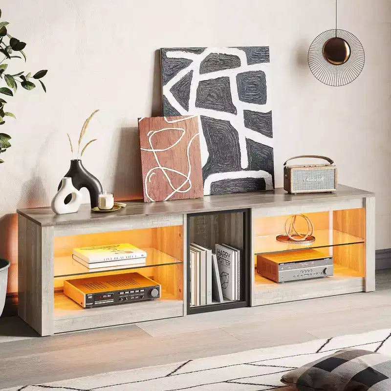 Mobile TV con Luci LED, Consolle da 63" per TV fino a 70"