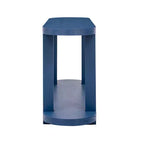 Consolle stretta con ripiano inferiore, nero / naturale / blu navy, montaggio da 1 persona, 160 cm L