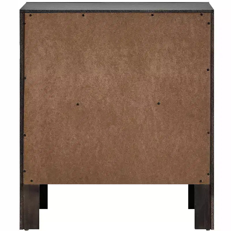 Comodino a 2 cassetti, beige/nero, 61 cm L, 1 persona
