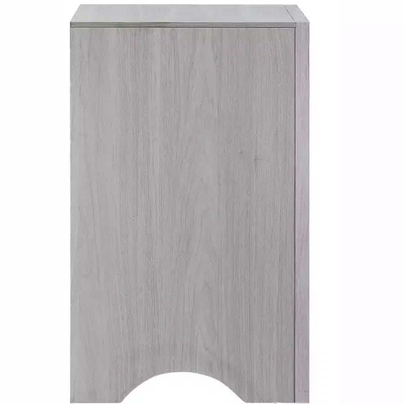 Comodino a 2 cassetti, beige/nero, 61 cm L, 1 persona