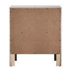 Comodino a 2 cassetti, beige/nero, 61 cm L, 1 persona