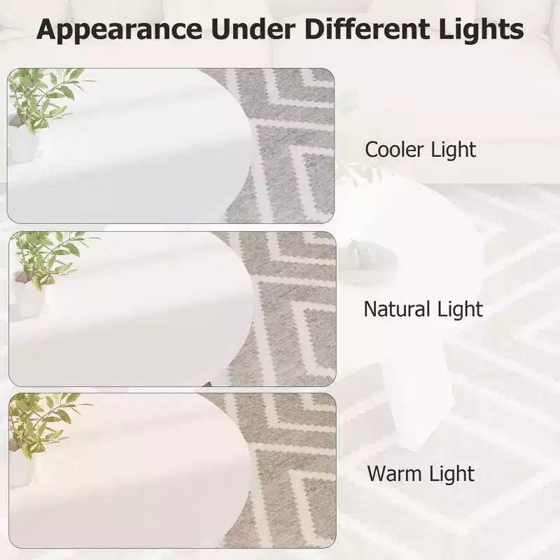 Slanted foot double split coffee table
