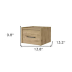 Comodino flottante a 1 cassetto beige per 1