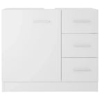 Mobiletto lavabo bagno rettangolare bianco – Monoutente, Legno lavorato, 1 ripiano