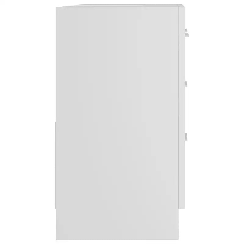 Mobiletto lavabo bagno rettangolare bianco – Monoutente, Legno lavorato, 1 ripiano