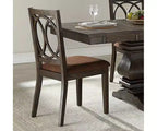 Set of 2 19" Jameson Dining Chairs Brown Fabric/Espresso - Acme Furniture: Upholstered, Traditional Design, Wood Frame