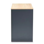 Scrivania per computer a 2 cassetti grigio/bianco/rovere, 1 persona