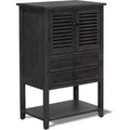 Elmhurst Cabinet Dark Gray - Finch: Traditional Style, Bronze Hardware, Wood Frame, 2 Doors, 2 Drawers