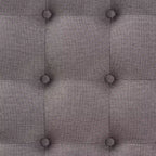 Poggiapiedi Tufted Quadrato, 1 Posto, Beige e Grigio/Noce