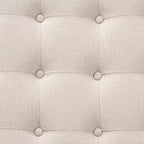 Poggiapiedi Tufted Quadrato, 1 Posto, Beige e Grigio/Noce