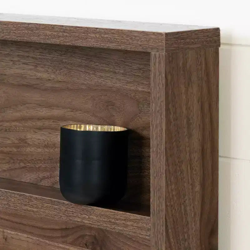Testiera in finto legno, piazza francese/matrimoniale, marrone, per 1 letto