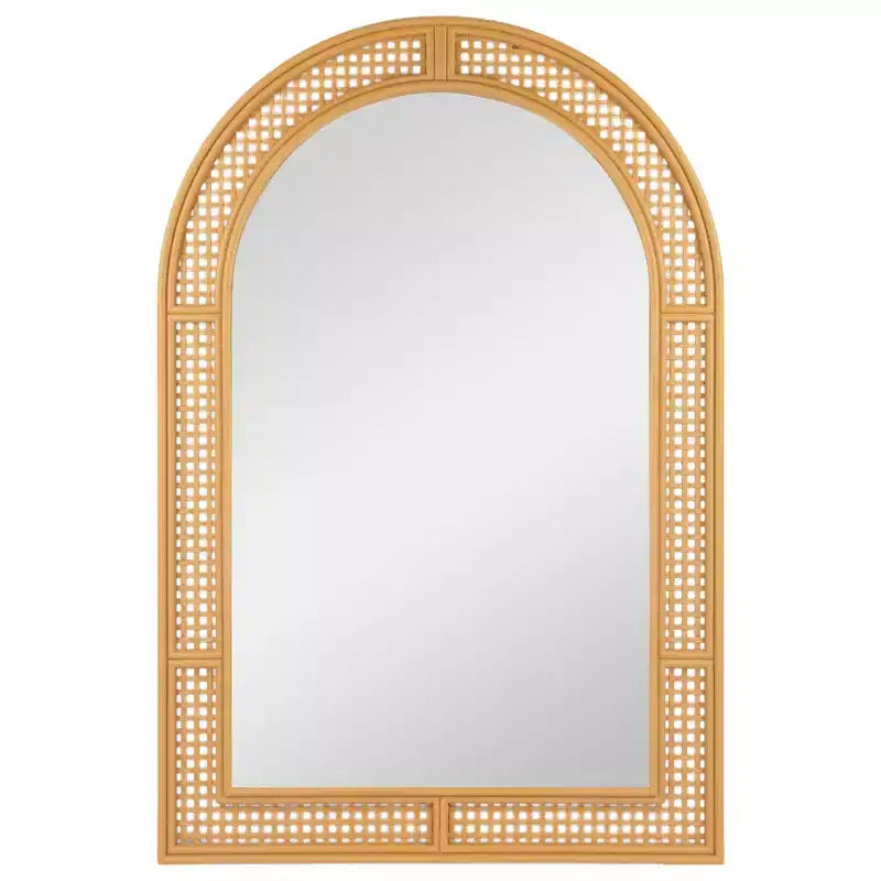 Northlight 36 Arched Lattice Weaved Decorative Wall Mirror