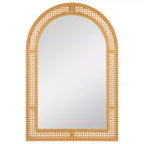 Northlight 36 Arched Lattice Weaved Decorative Wall Mirror